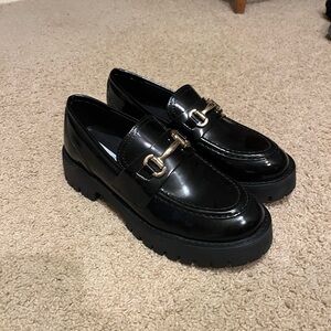 Steve Madden Women’s Lando Leather Black Loafers